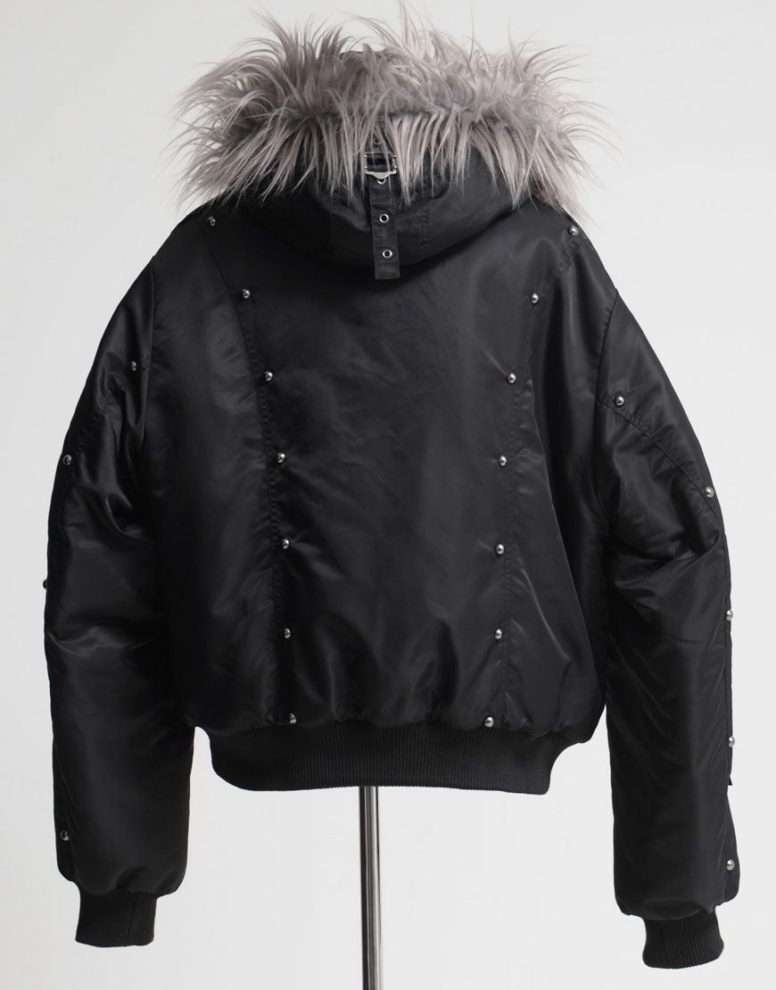 【REFLEM レフレム】スタッズ付きナイロンN2Bジャケット/新品 REFLEM【レフレム】スタッズ付きナイロンN2Bジャケット/全2色