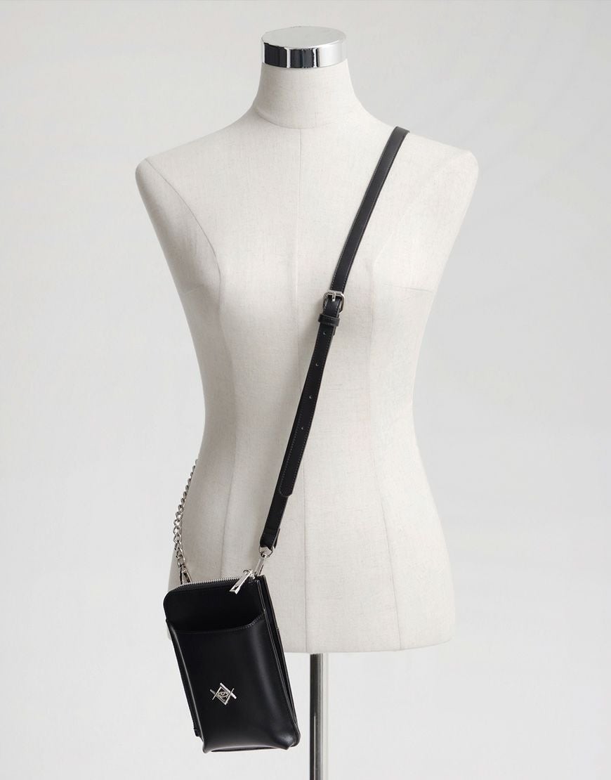 REFLEM【レフレム】ロゴチャーム付きPUレザースマホショルダーバッグ/全2色