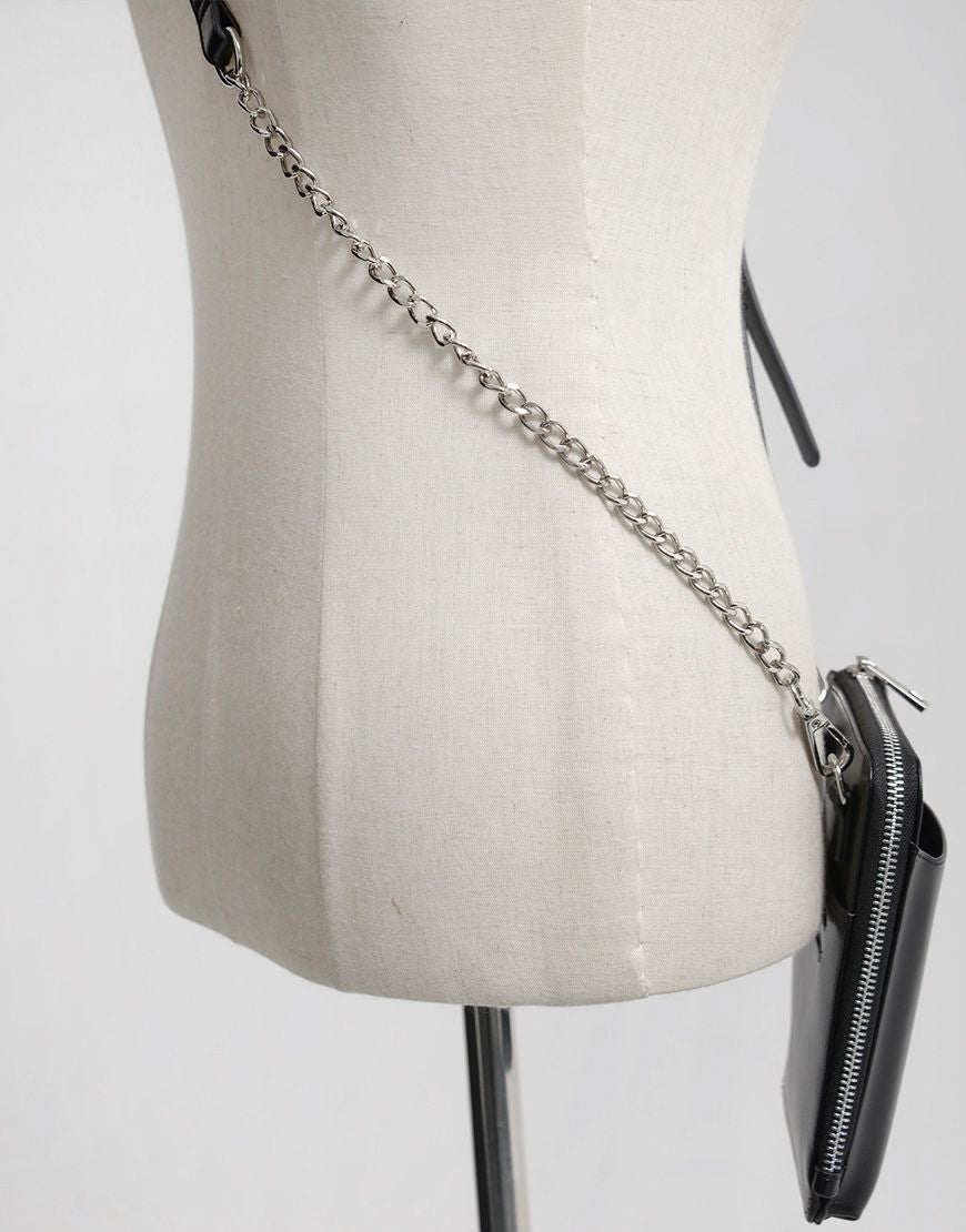 REFLEM【レフレム】ロゴチャーム付きPUレザースマホショルダーバッグ/全2色