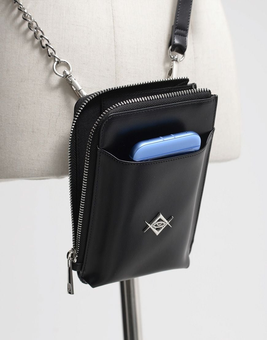 REFLEM【レフレム】ロゴチャーム付きPUレザースマホショルダーバッグ/全2色