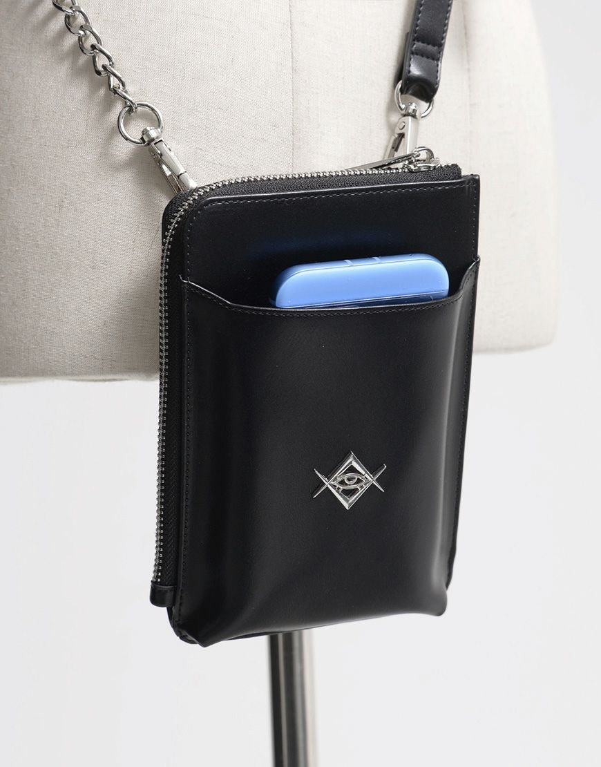 REFLEM【レフレム】ロゴチャーム付きPUレザースマホショルダーバッグ/全2色