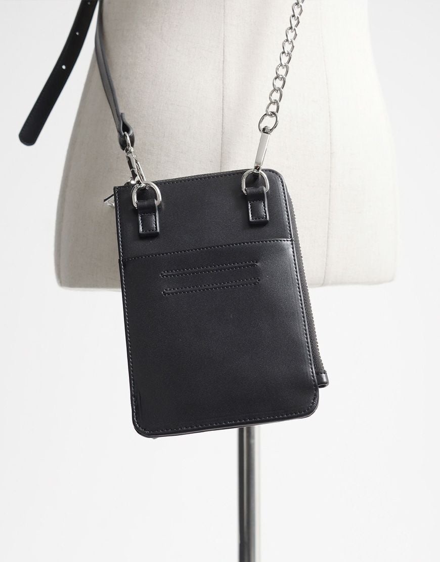 REFLEM【レフレム】ロゴチャーム付きPUレザースマホショルダーバッグ/全2色