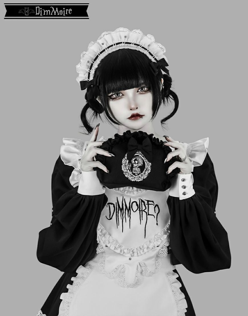 DimMoire【ディムモアール】Baby Skull フリルポーチ/Black