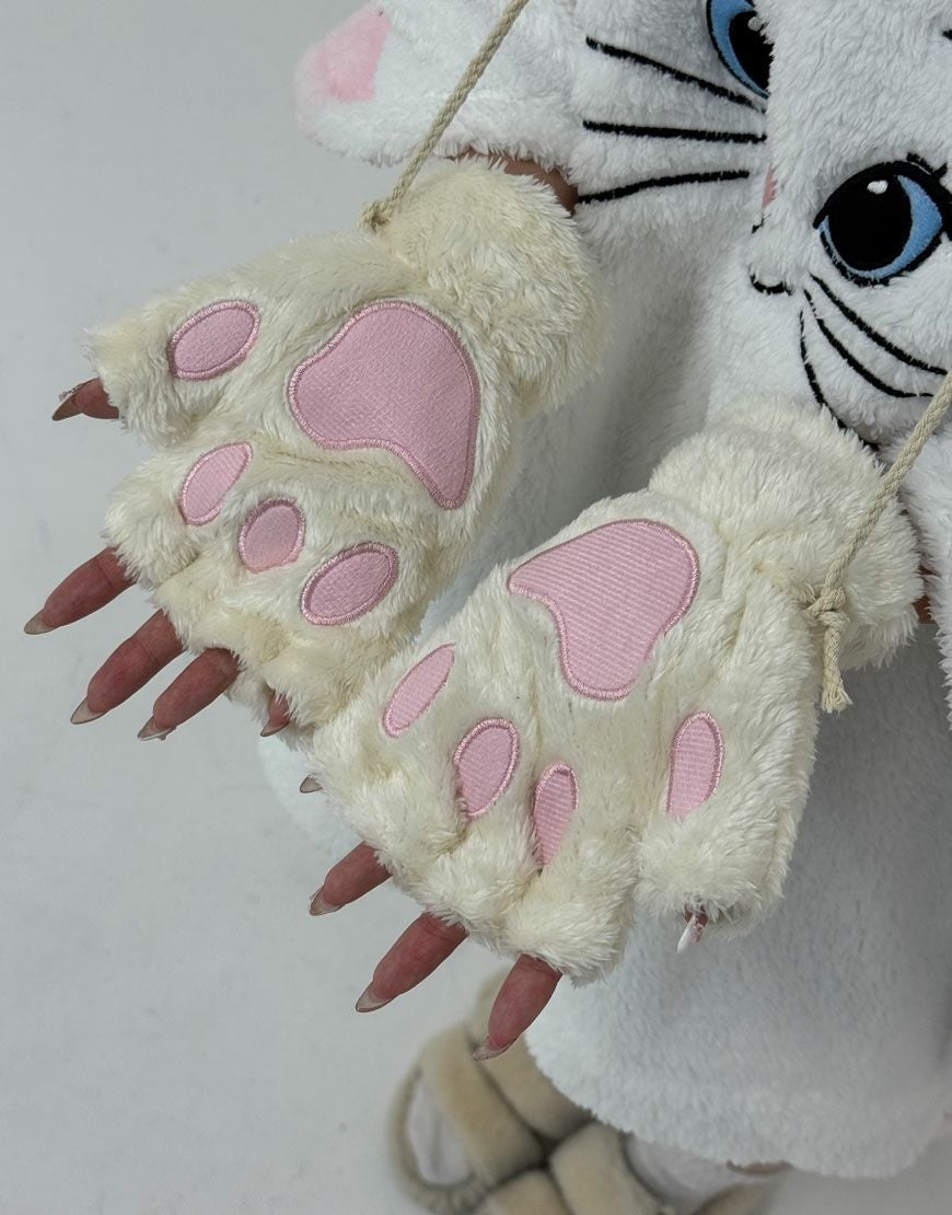 NOVESSEL【ノベセル】ファー肉球手袋(両手2個セット)/全3色