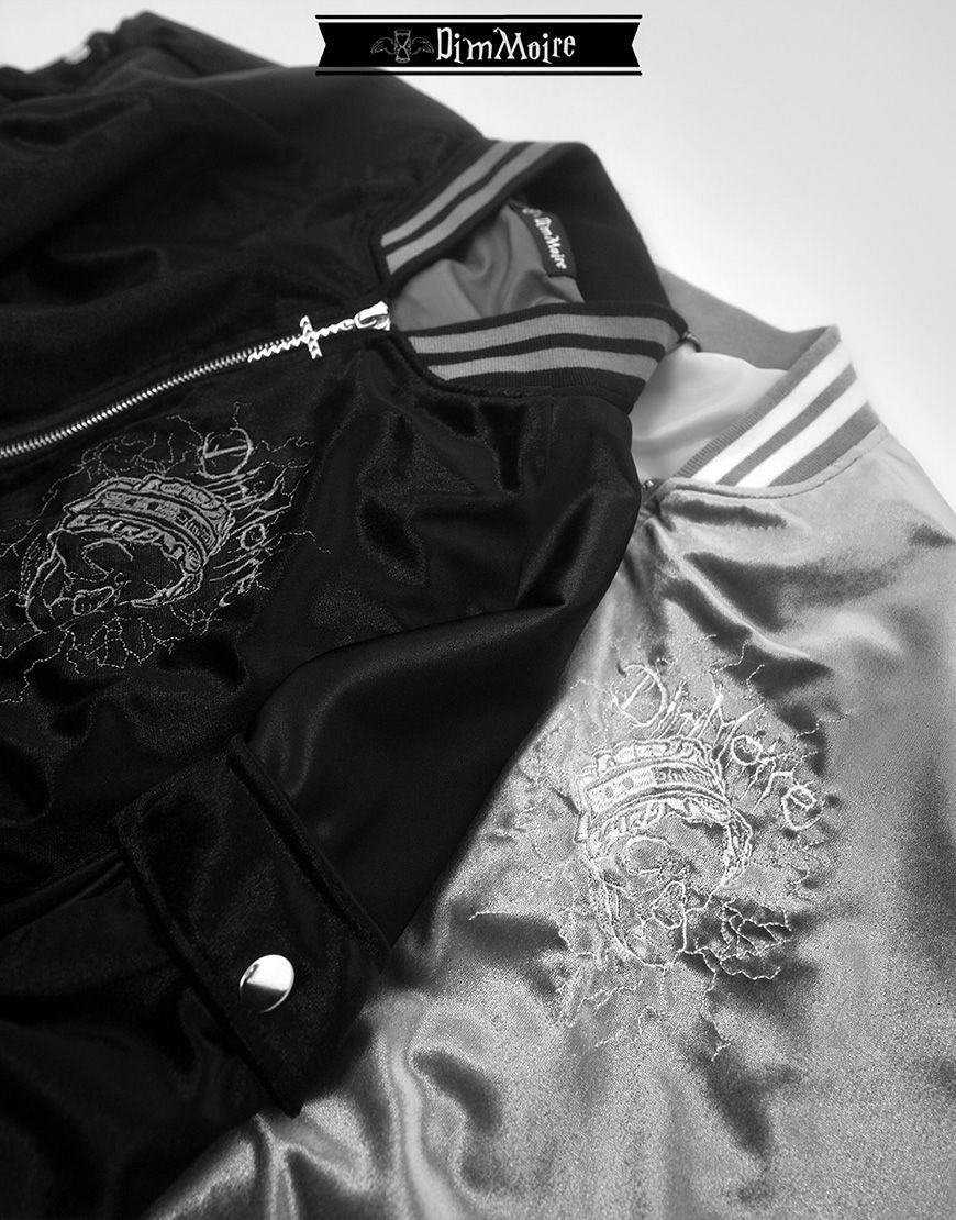 DimMoire【ディムモアール】Messy Bonesベロアスカジャン/Silver