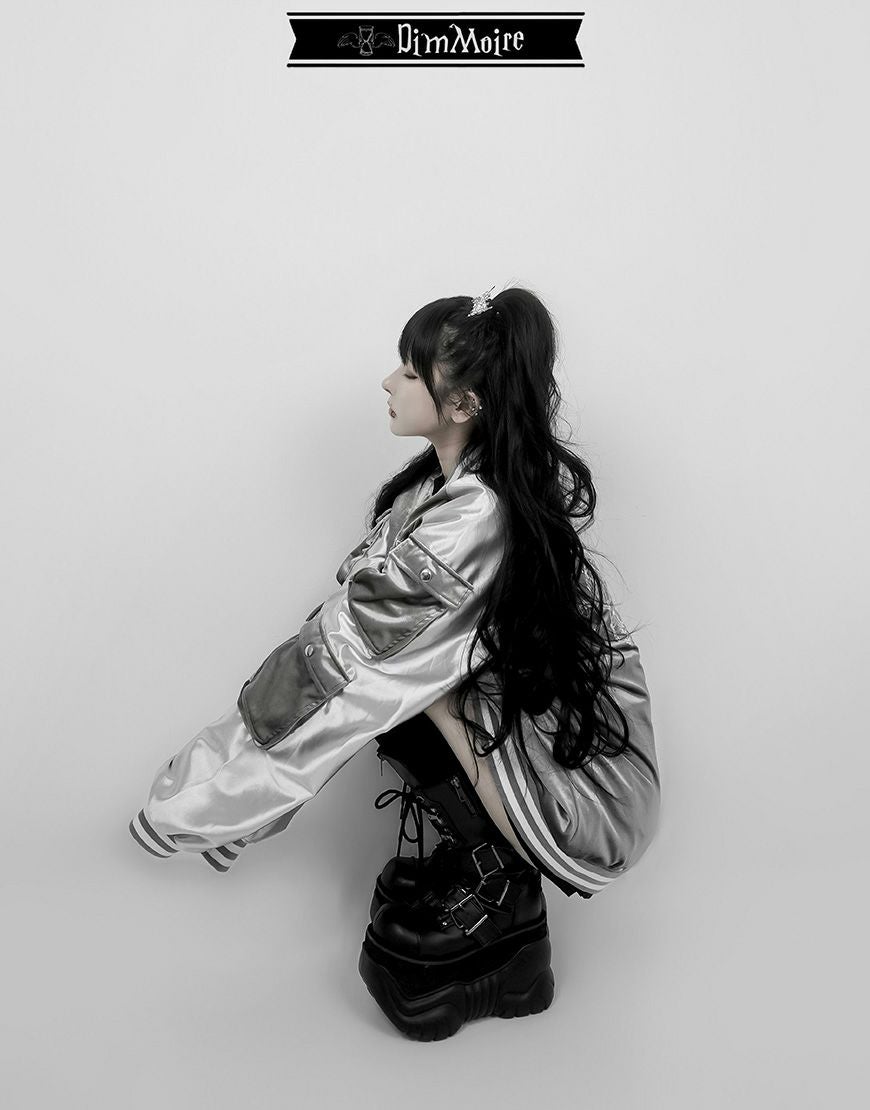 DimMoire【ディムモアール】Messy Bonesベロアスカジャン/Silver