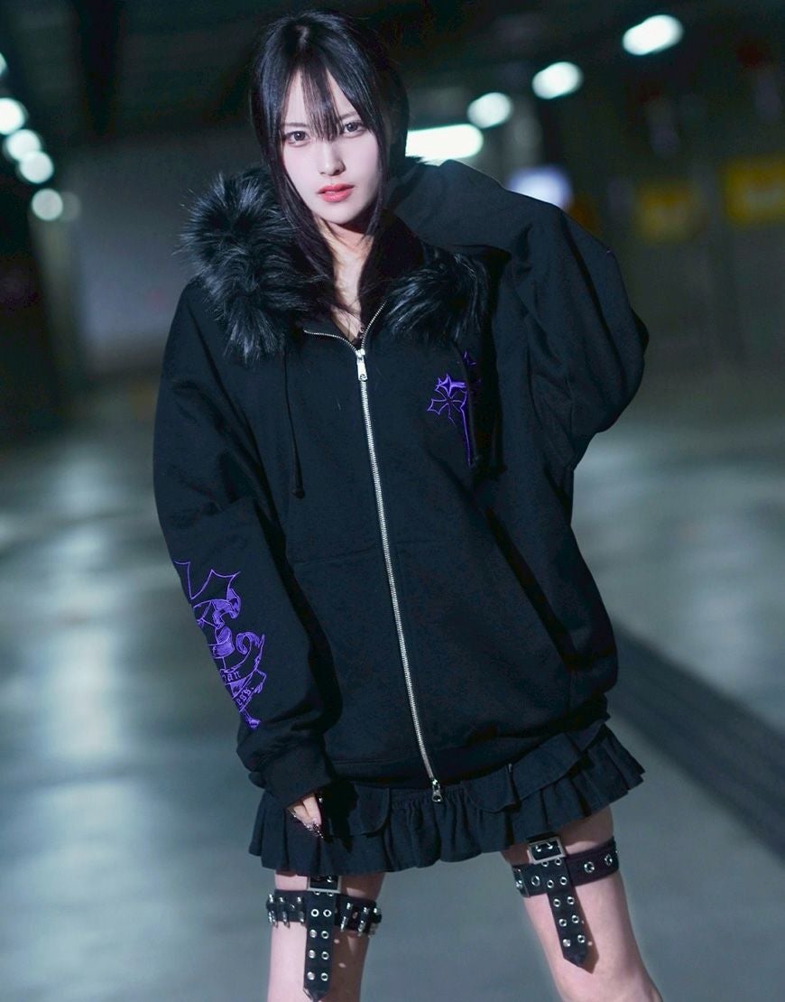 DimMoire【ディムモアール】ロゴプリントジャージトップス/Black