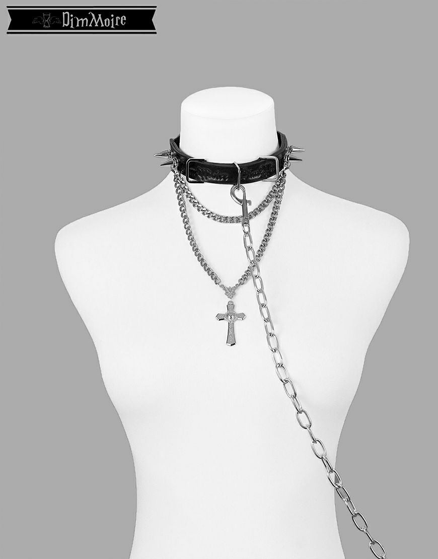 DimMoire【ディムモアール】十字の誓いチェーンドチョーカー/Black