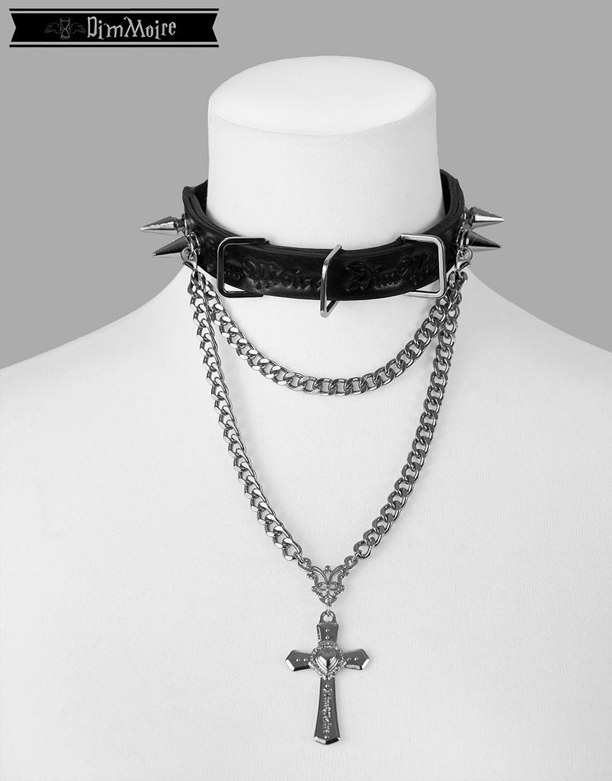 DimMoire【ディムモアール】十字の誓いチェーンドチョーカー/Black