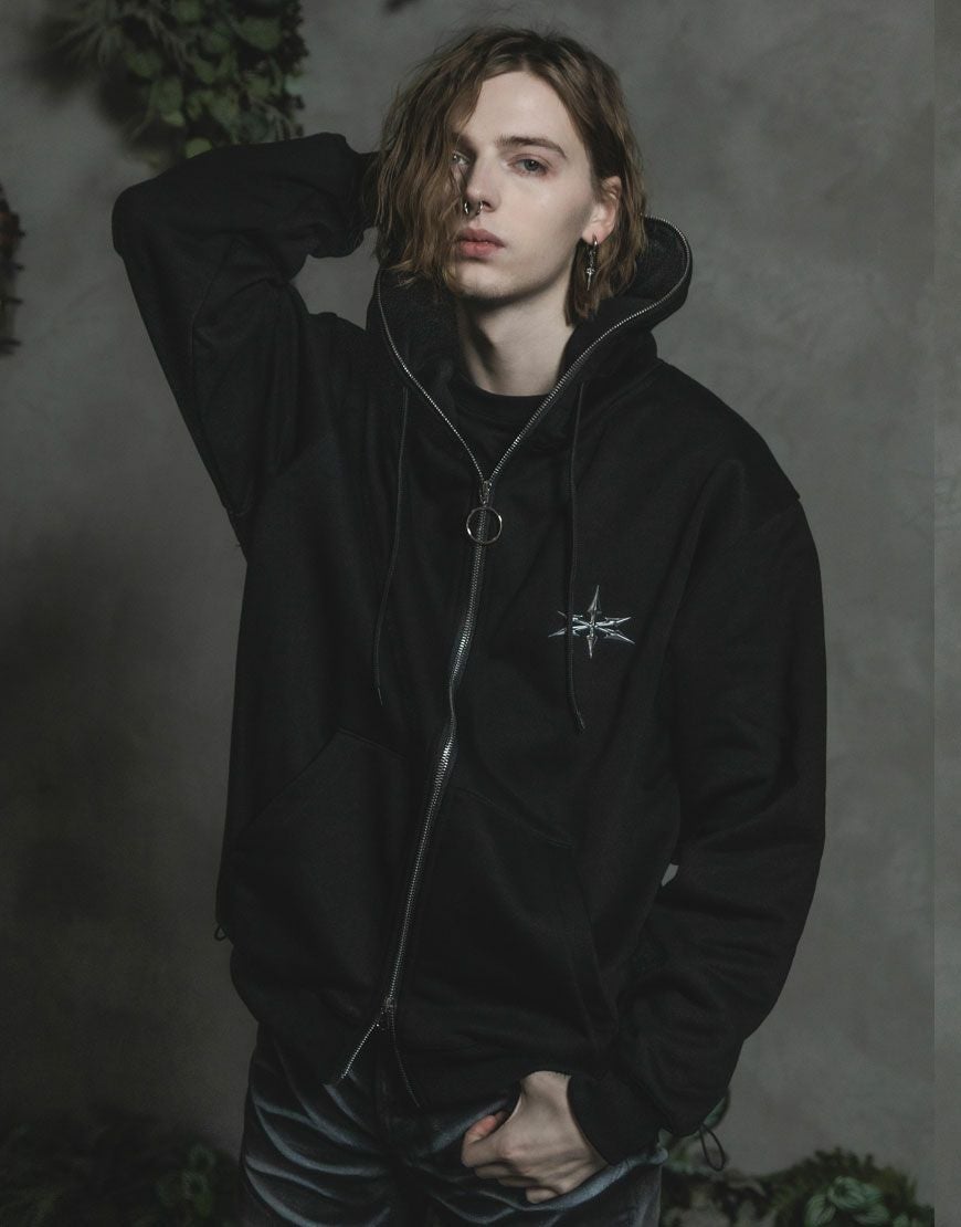 A:LLIONCE【アライアンス】EMBLEM ZIP-UP HOODIE/全1色