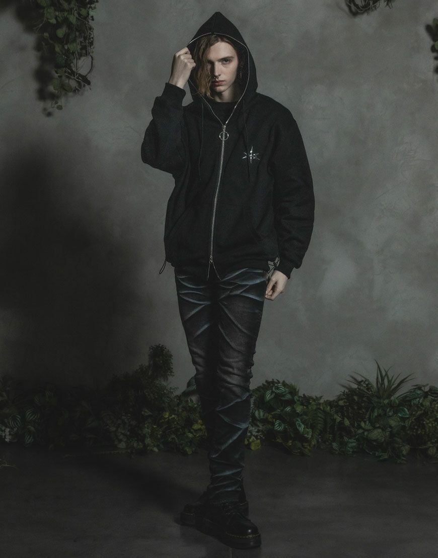 A:LLIONCE【アライアンス】EMBLEM ZIP-UP HOODIE/全1色