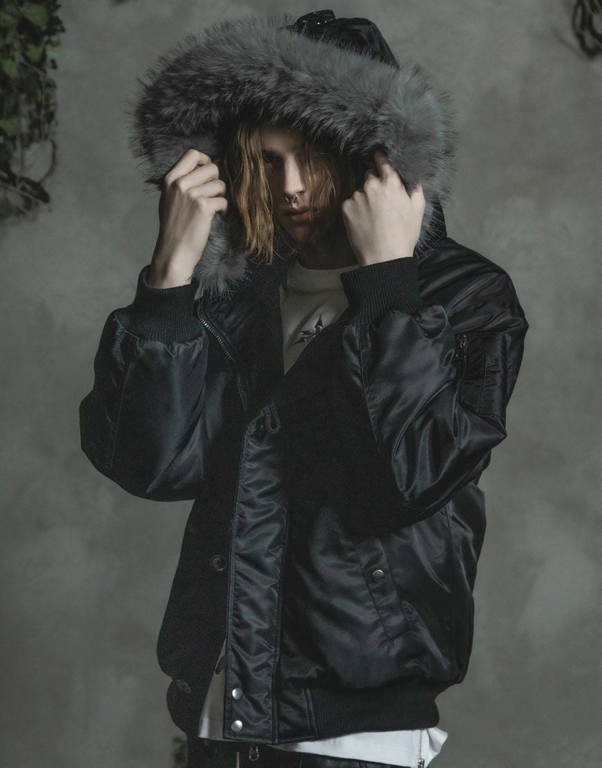 A:LLIONCE【アライアンス】FUR HOODED N-2B JACKET/全1色