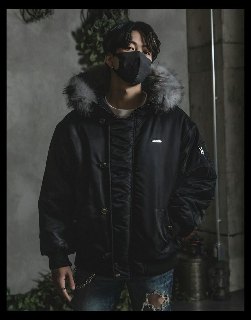 A:LLIONCE【アライアンス】FUR HOODED N-2B JACKET/全1色