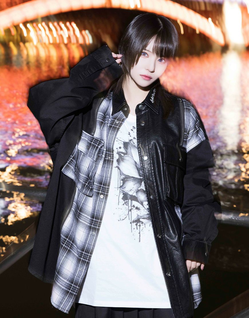 AdaNous【アダナス】mixed-material shirt/全2色