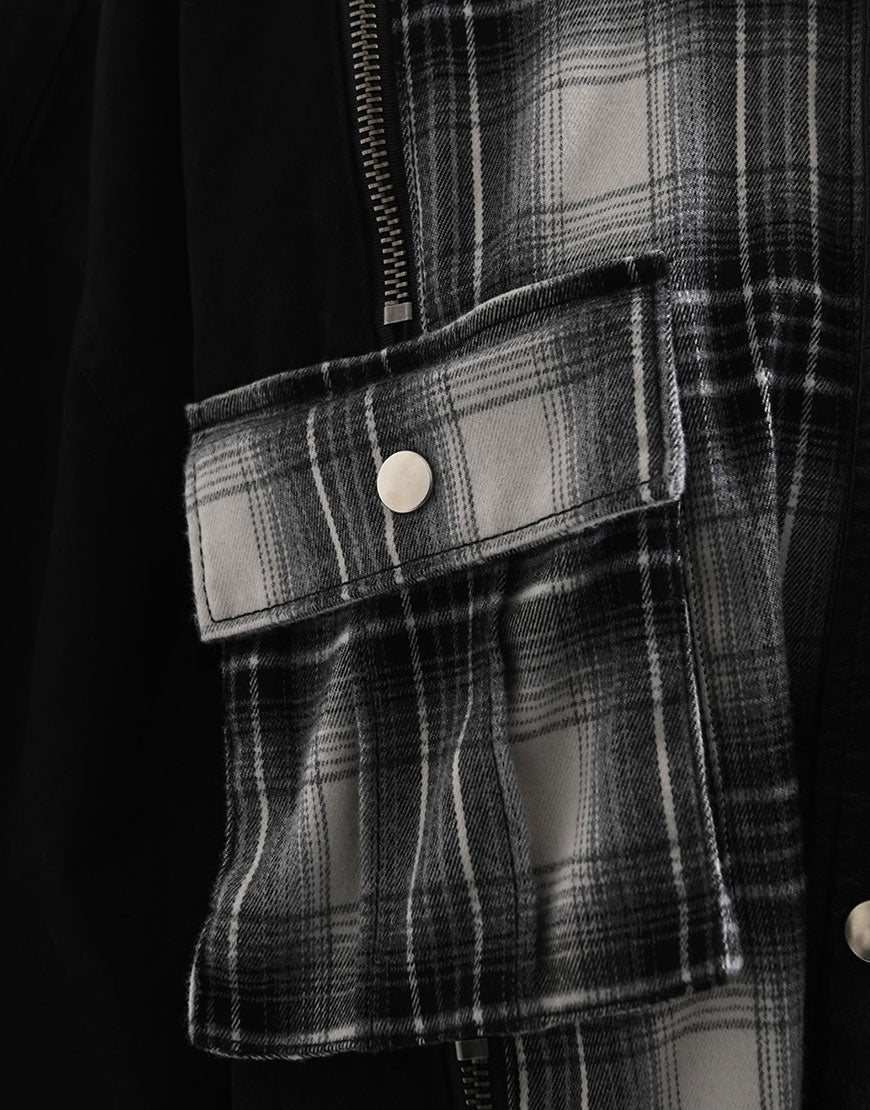 AdaNous【アダナス】mixed-material shirt/全2色