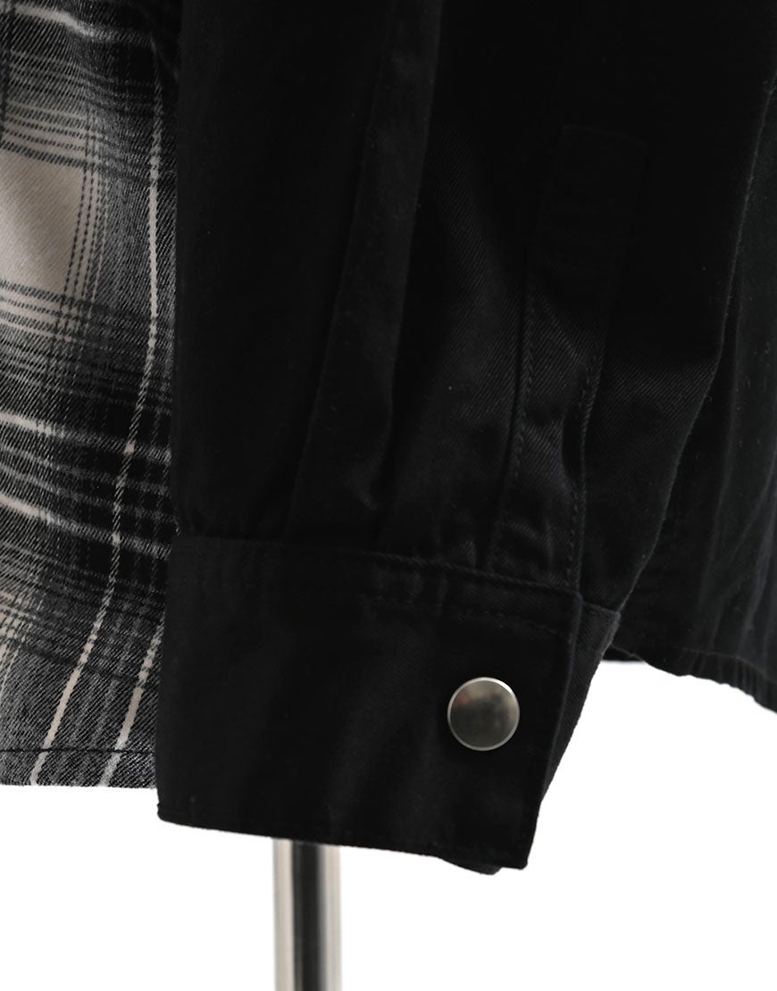 AdaNous【アダナス】mixed-material shirt/全2色