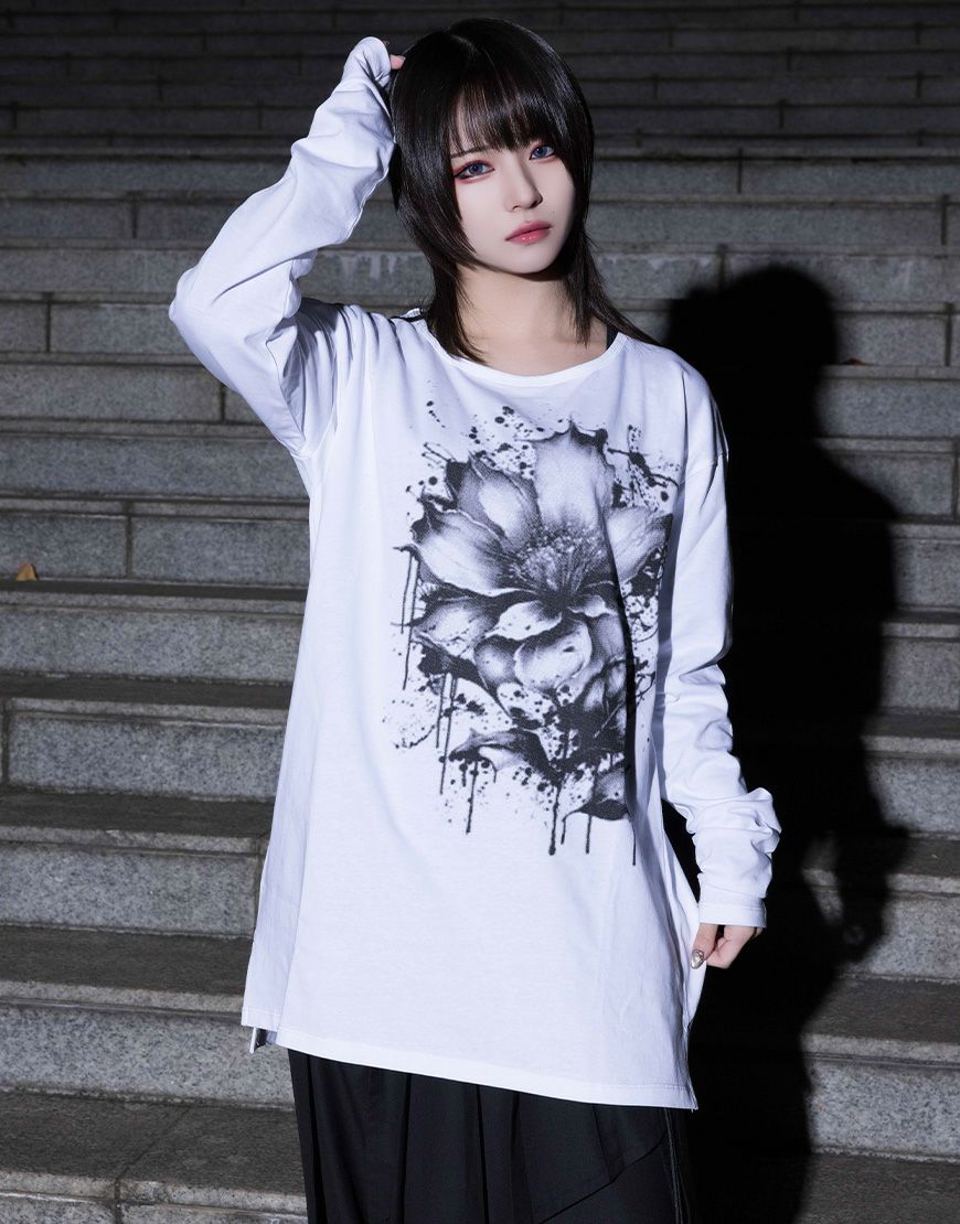 AdaNous【アダナス】peony painting longshirt/全2色
