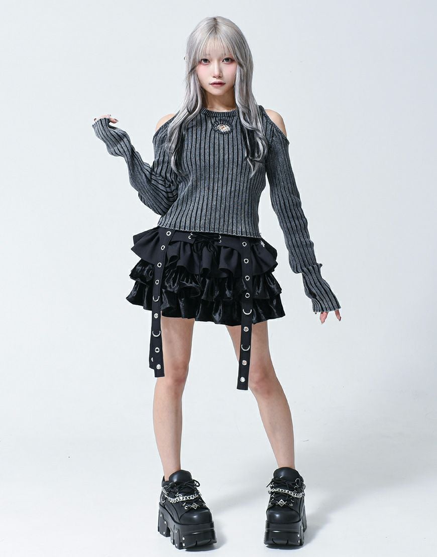 DimMoire【ディムモアール】DimMoire学園ブラウス+ジレset/White×Black