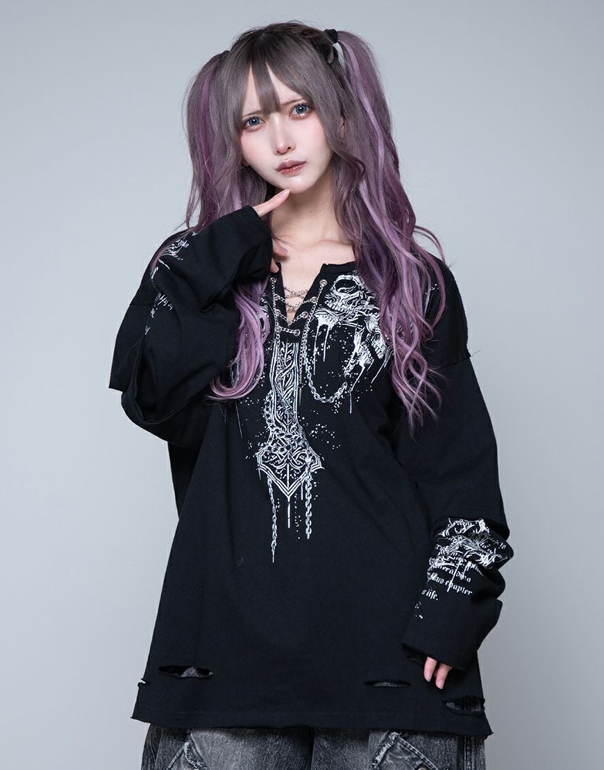 DimMoire【ディムモアール】キャミオフショルT/Black