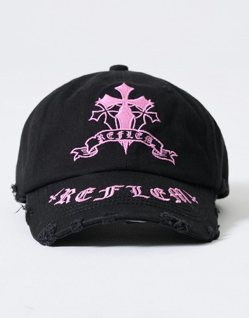 R*g様 NOREMID クロス刺繍 キャップ no E mosen ノーエモセン｜Iron Cross Broken Brim Patch Washed Cap