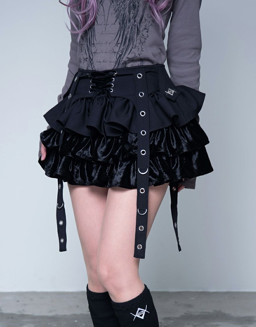 REFLEM【レフレム】2WAYワイドボンテージPUレザーパンツ/全1色