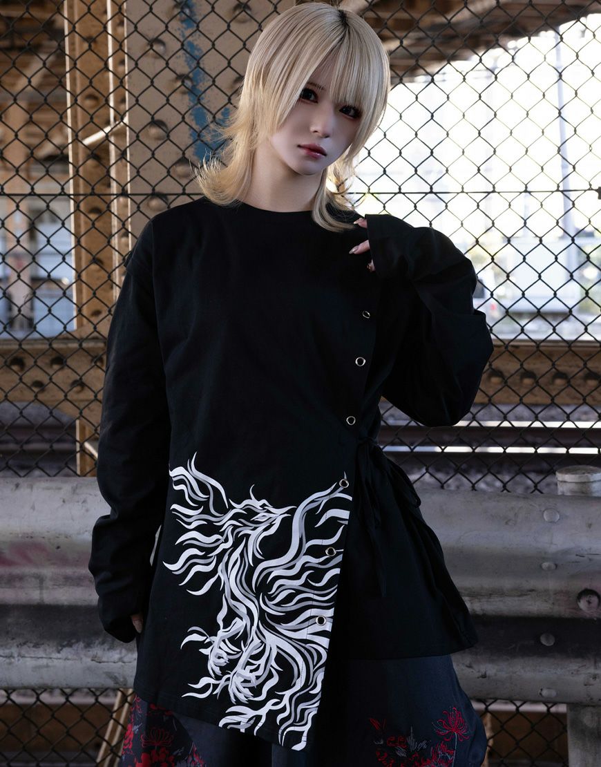 DimMoire【ディムモアール】Webbed Lullaby ロンT/Black