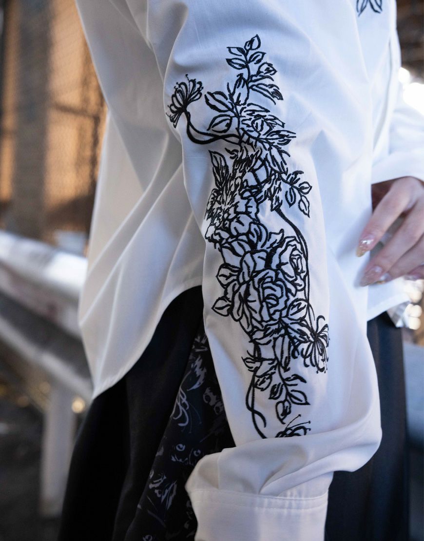 AdaNous【アダナス】mixed-material shirt/全1色