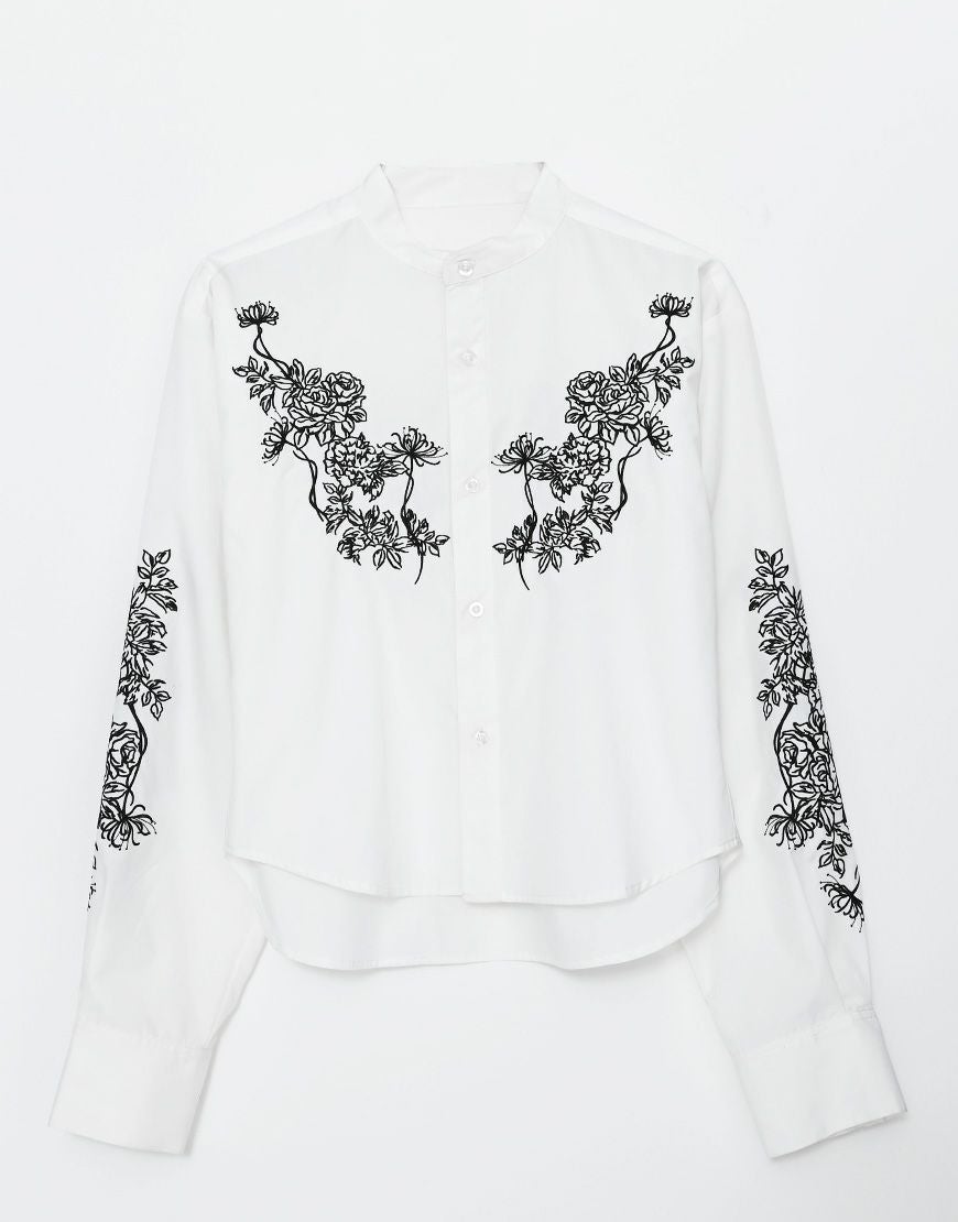 AdaNous【アダナス】mixed-material shirt/全1色