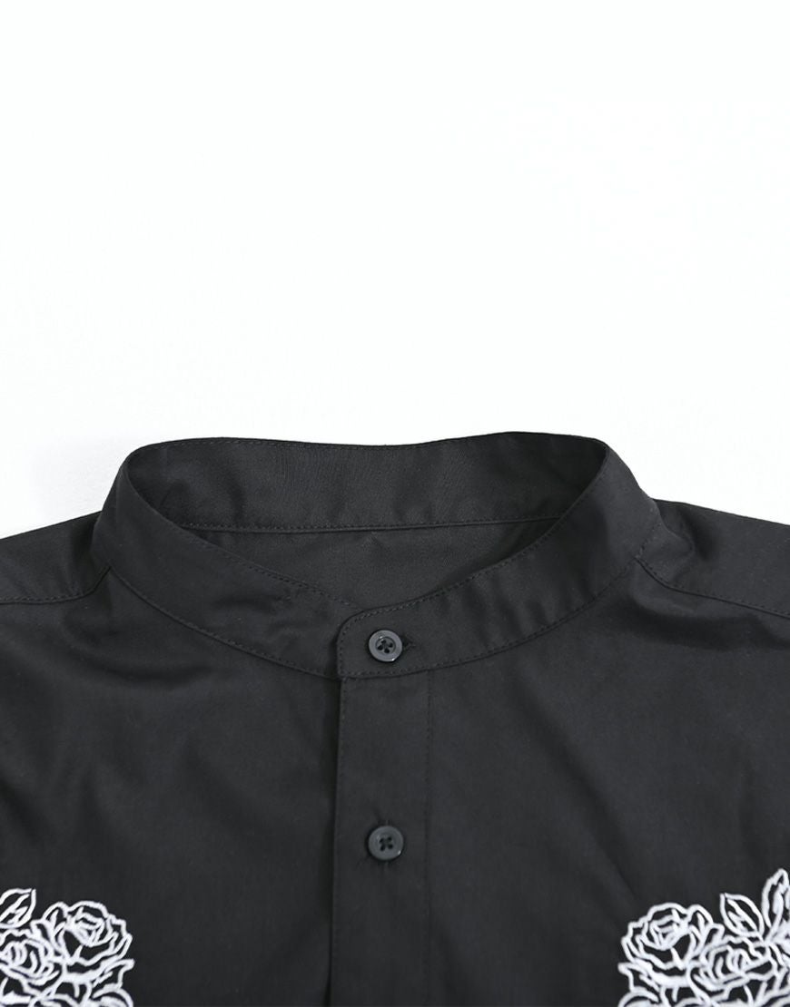 AdaNous【アダナス】mixed-material shirt/全1色