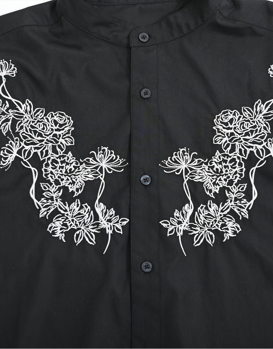AdaNous【アダナス】mixed-material shirt/全1色