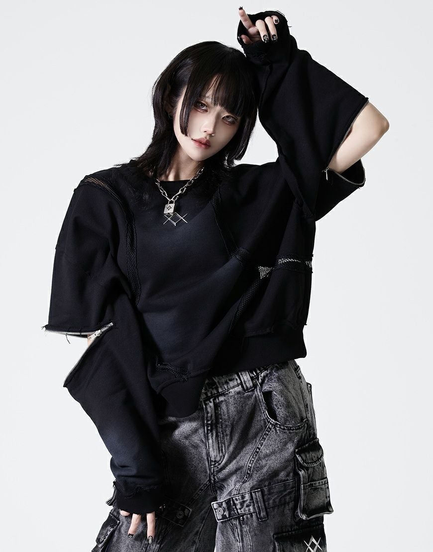 DimMoire【ディムモアール】おすましレース襟トップス/Black