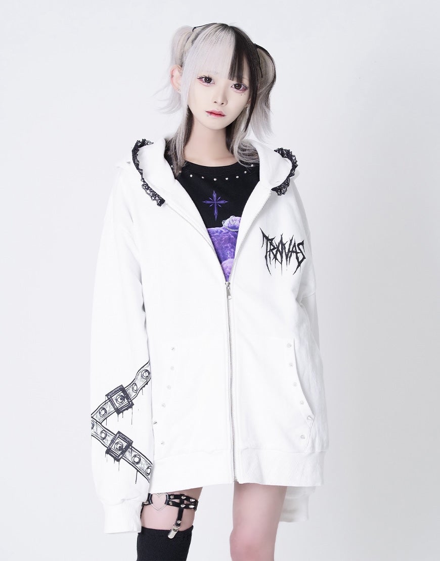 TRAVAS TOKYO【トラバストーキョー】レース使い猫耳パーカー/全2色