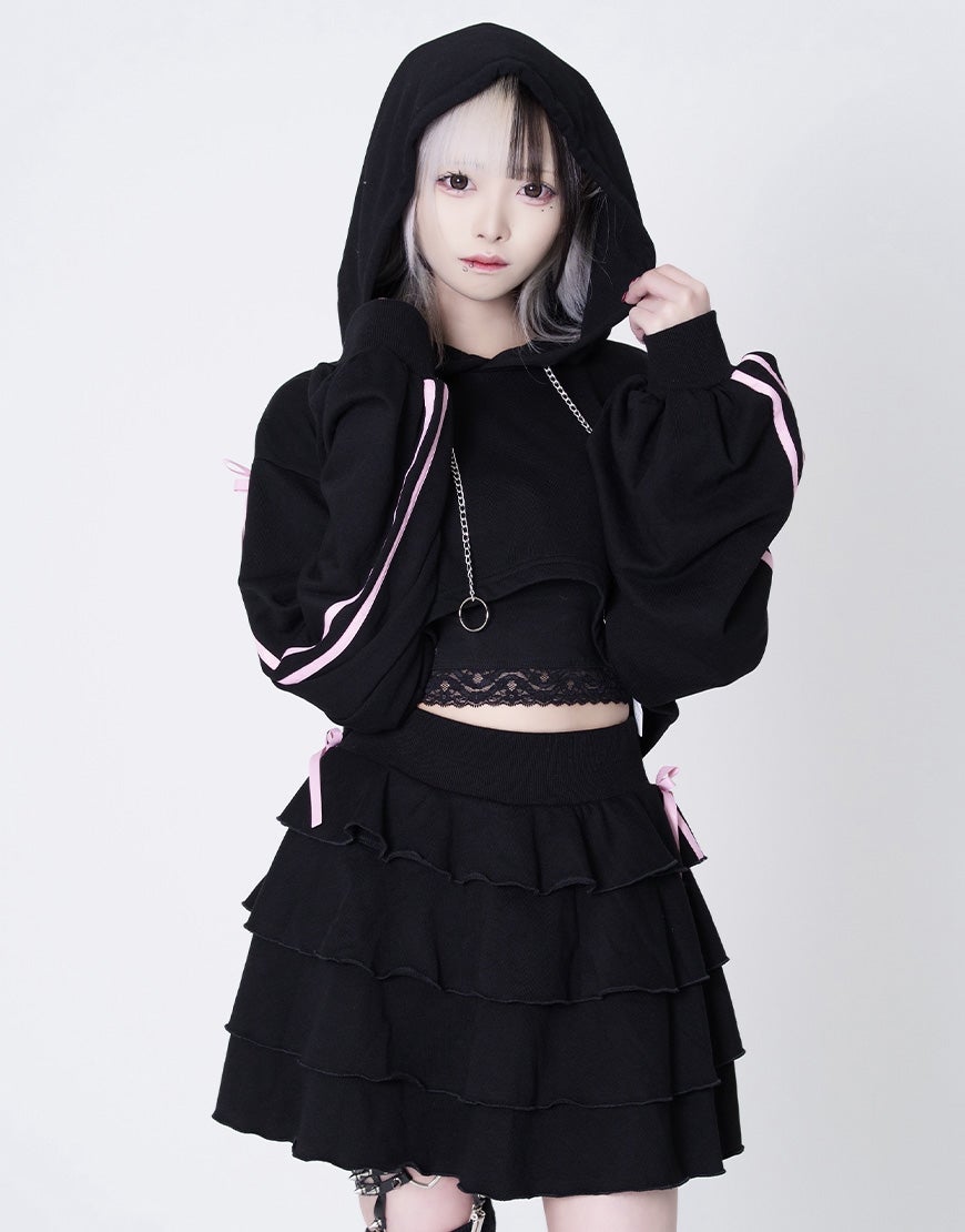 TRAVAS TOKYO【トラバストーキョー】クロップドフディーSETUP/全2色