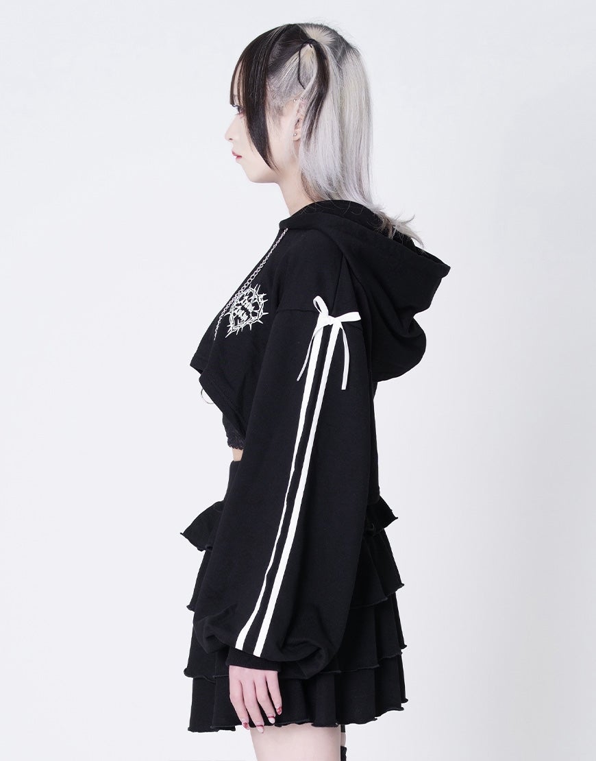 TRAVAS TOKYO【トラバストーキョー】クロップドフディーSETUP/全2色