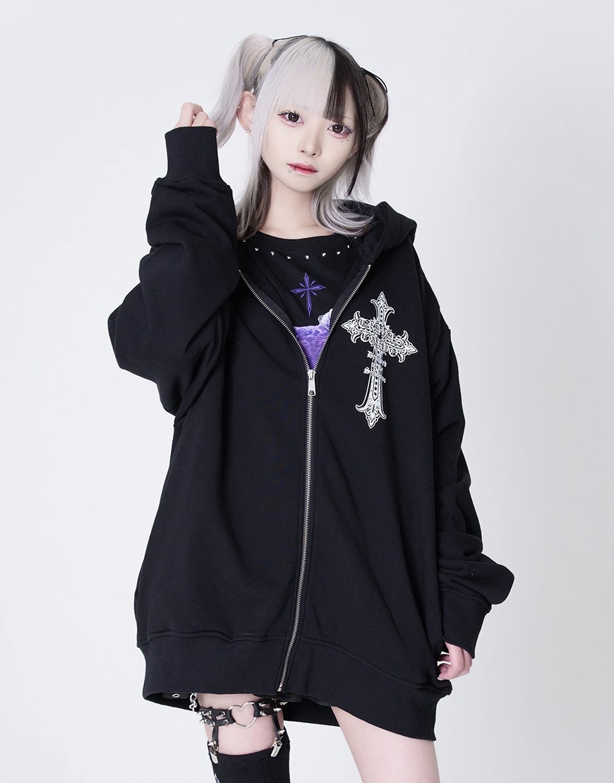 TRAVAS TOKYO【トラバストーキョー】クマ耳ジップアップパーカー/全3色 TRAVAS TOKYO【トラバストーキョー】クマ耳ジップアップパーカー/全3色