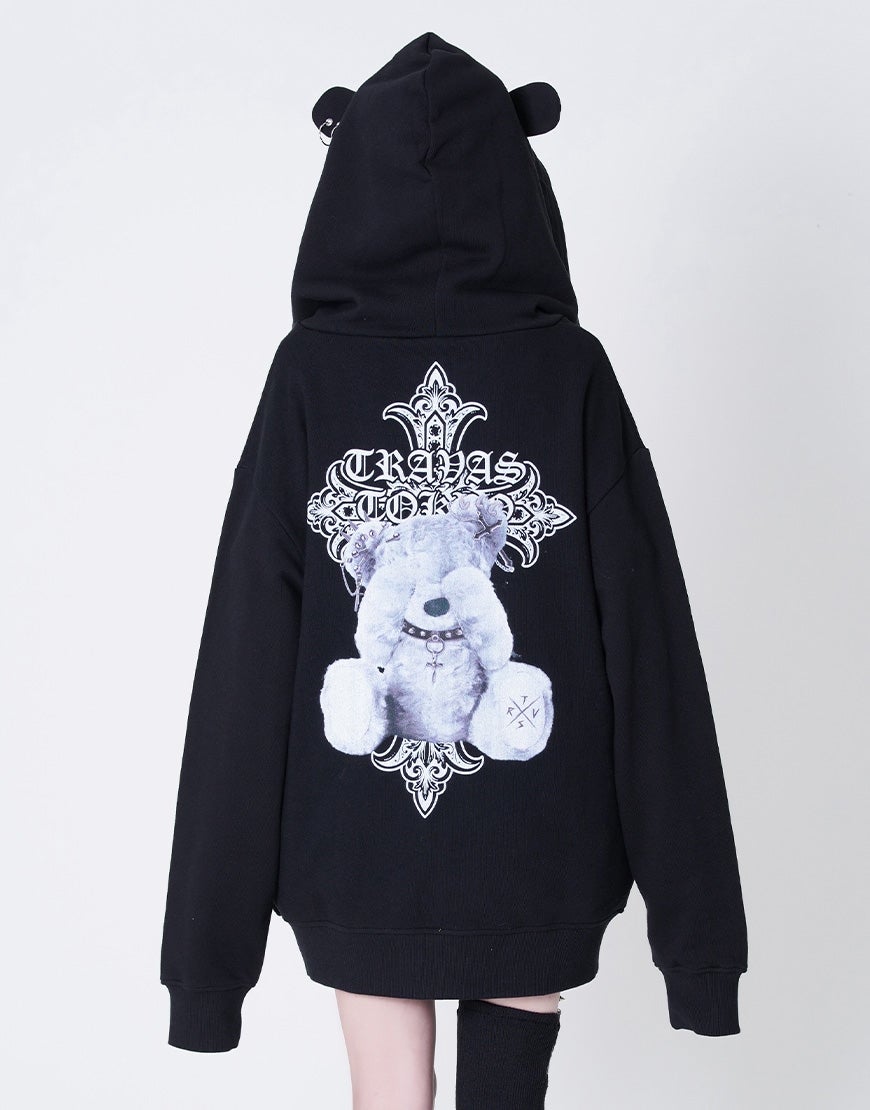 TRAVAS TOKYO【トラバストーキョー】クマ耳ジップアップパーカー/全3色