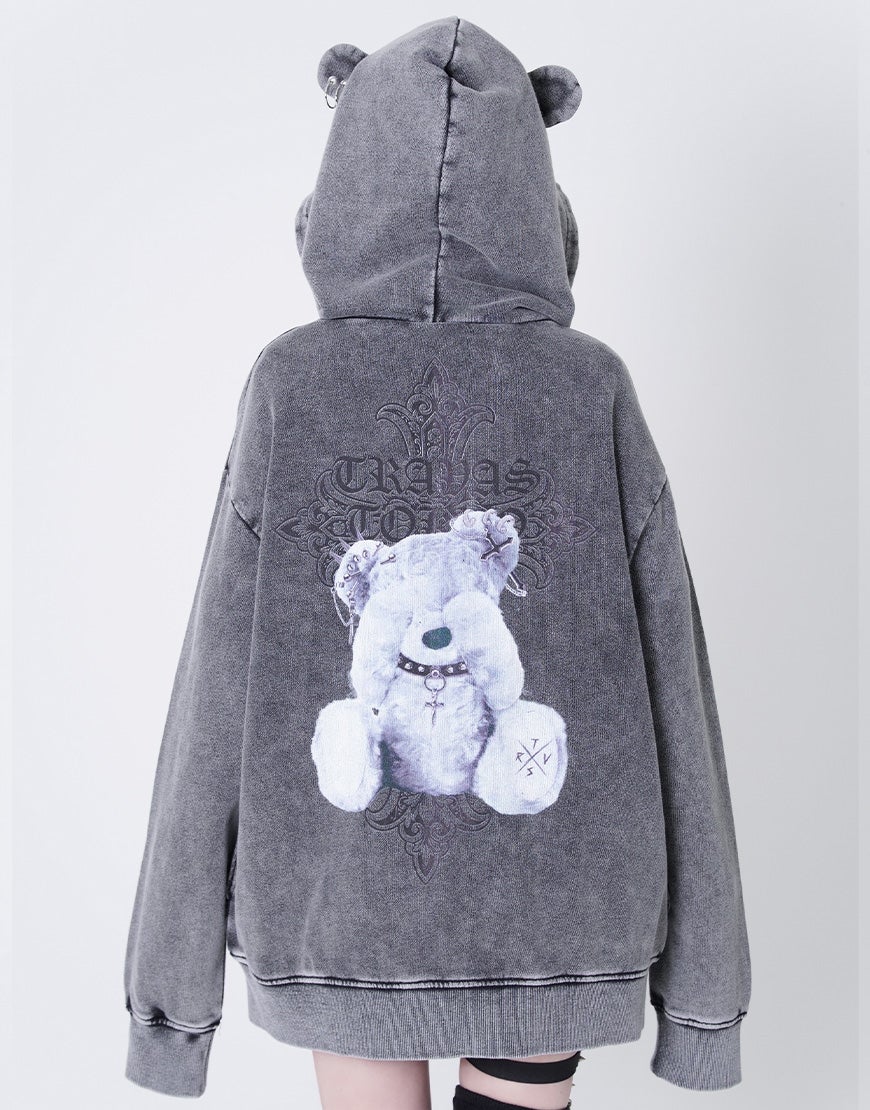 TRAVAS TOKYO【トラバストーキョー】クマ耳ジップアップパーカー/全3色