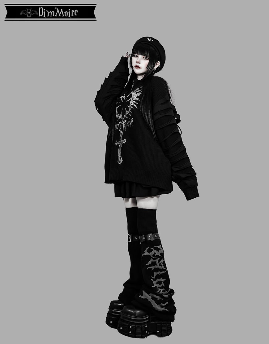 DimMoire【ディムモアール】Exposed Spineニットブルゾン/Black