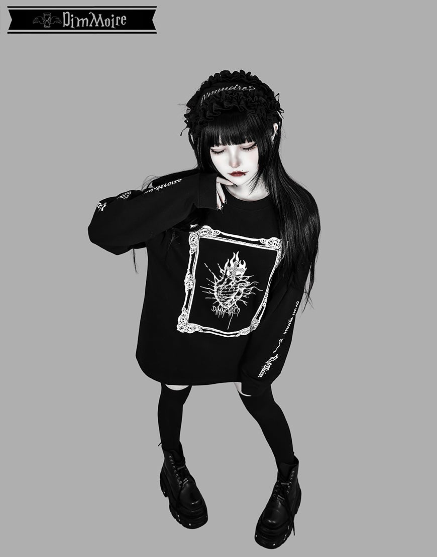 DimMoire【ディムモアール】Worship My Heart ロンT/Black