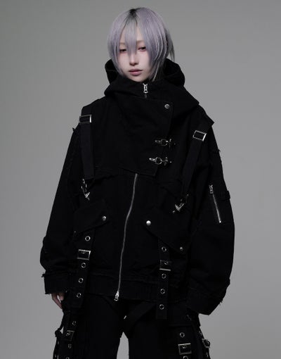 DIMREM】超ハトメファーフードパーカーdimmoire DimMoire × REFLEM 