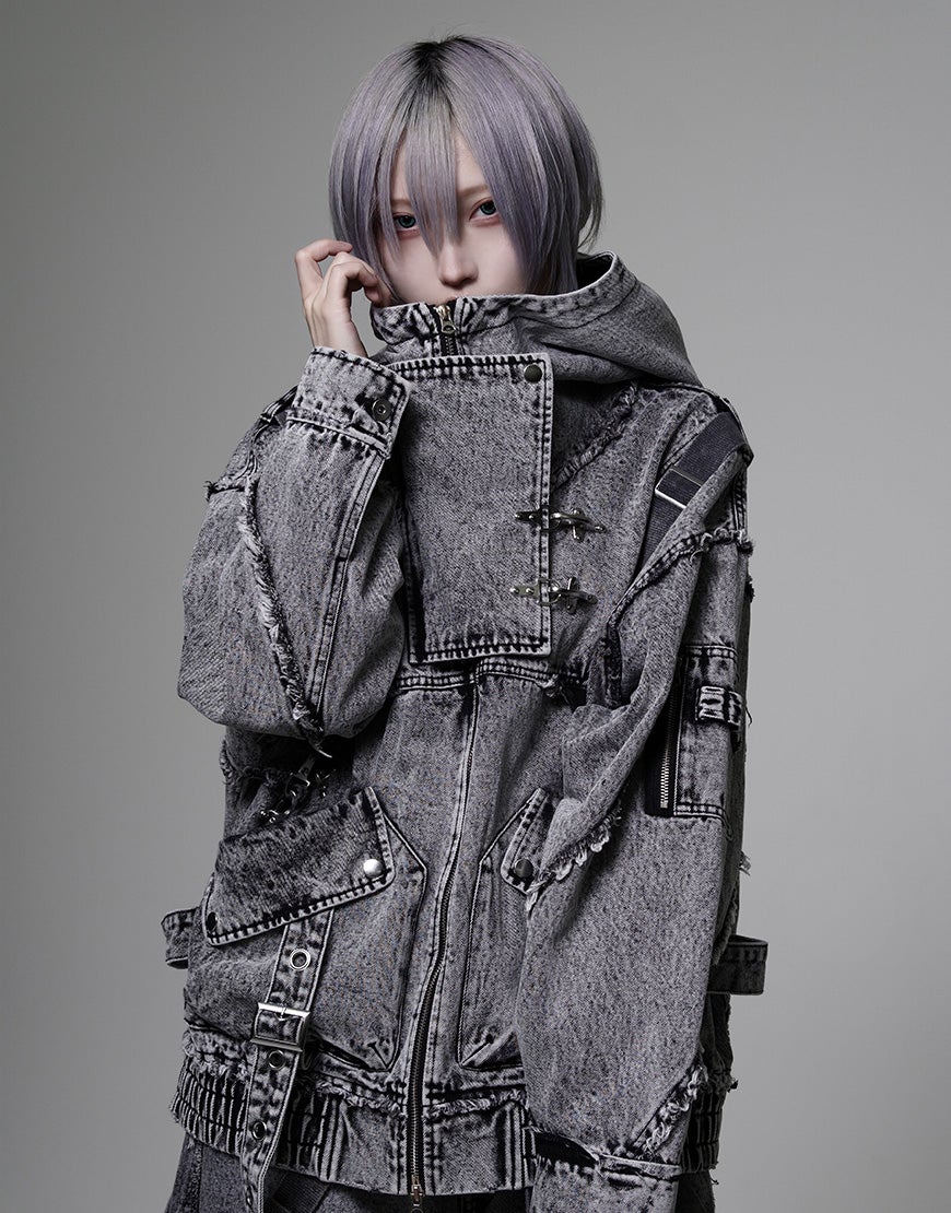 REFLEM【レフレム】デニムハイネックジップアップパーカー/全2色