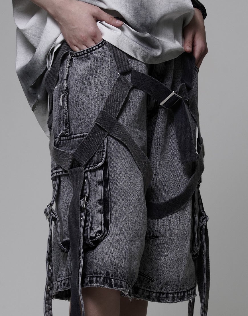 REFLEM【レフレム】デニムカーゴハーフパンツ/全2色