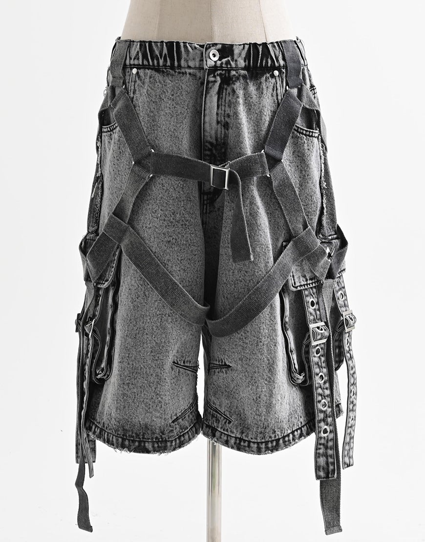 REFLEM【レフレム】デニムカーゴハーフパンツ/全2色