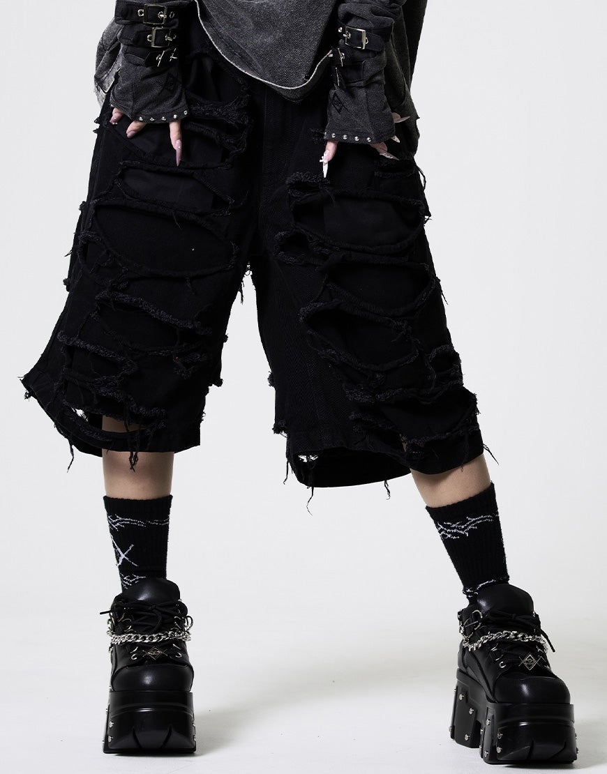 CIVARIZE【シヴァーライズ】サスペンダー付きワイドベルテッドパンツ/全1色