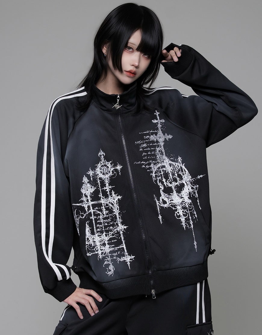 REFLEM【レフレム】汚し加工シャーリングトラックジャケット