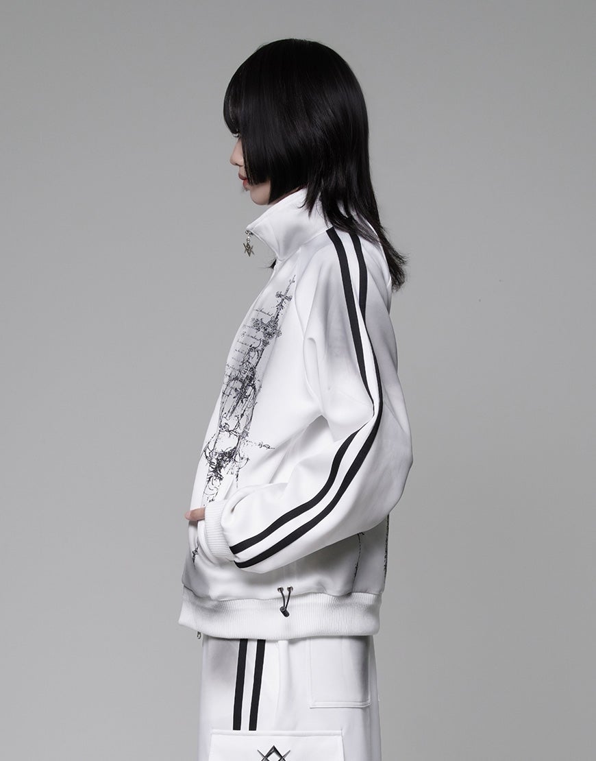 REFLEM【レフレム】汚し加工シャーリングトラックジャケット