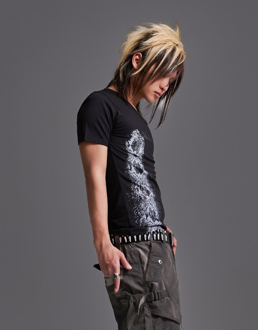 FUGA【フーガ】パイソンVネック半袖Tシャツ/全2色