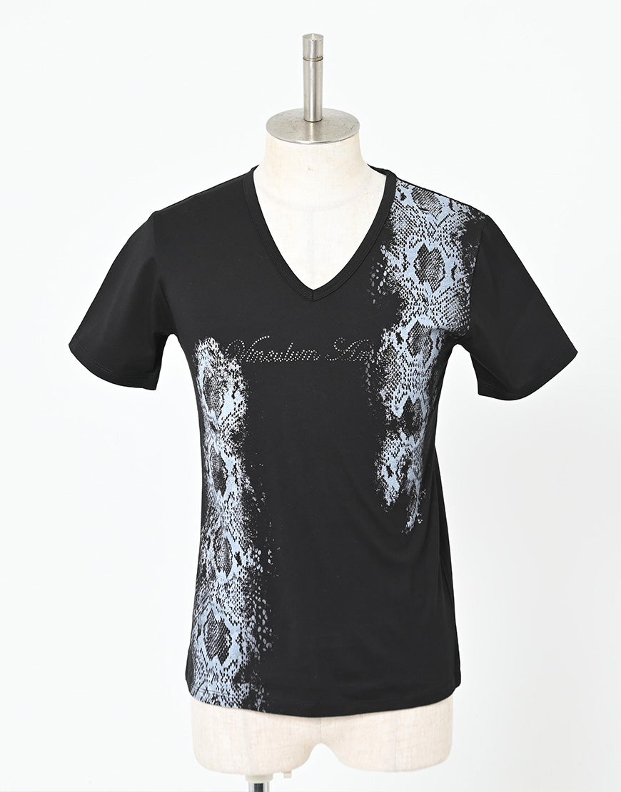 FUGA【フーガ】パイソンVネック半袖Tシャツ/全2色