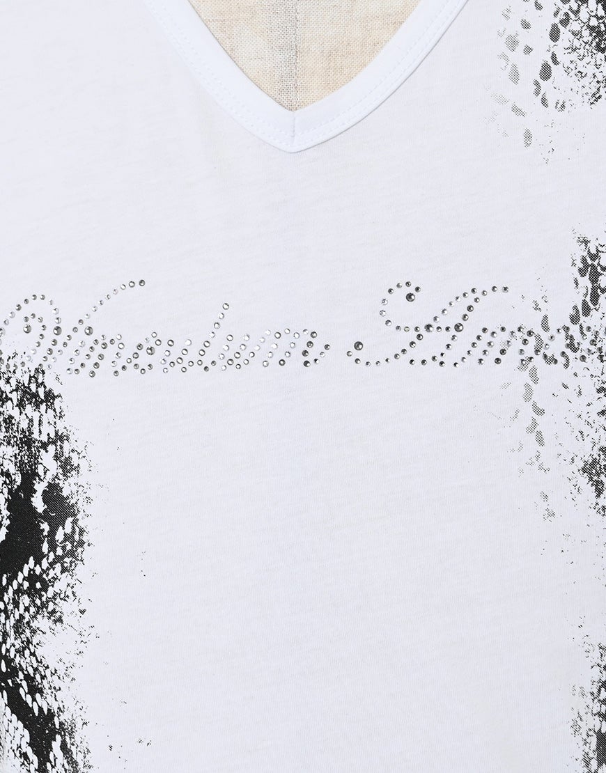 FUGA【フーガ】パイソンVネック半袖Tシャツ/全2色