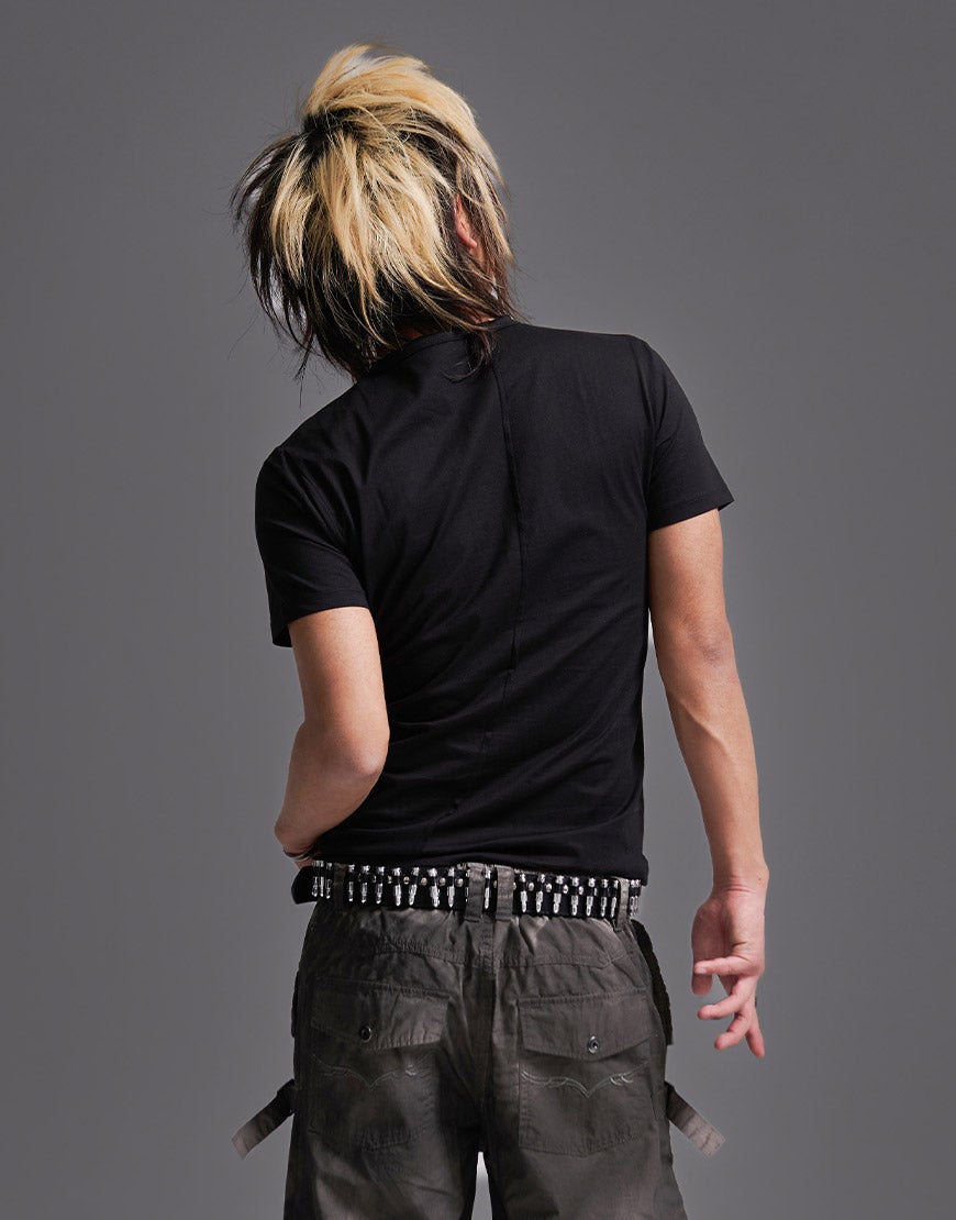 FUGA【フーガ】グラフィックヘンリーネック半袖Tシャツ/全2色